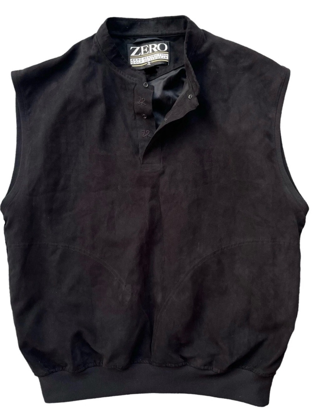 Vintage Zero Restriction Golf Windstopper Black Golf Vest Men’s Size XL
